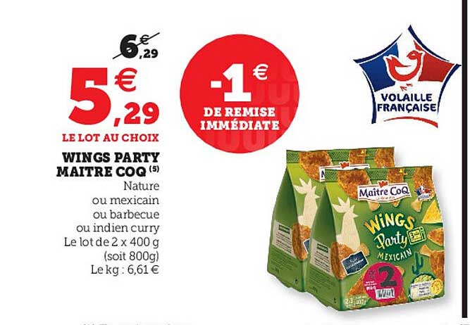 wings party maître coq