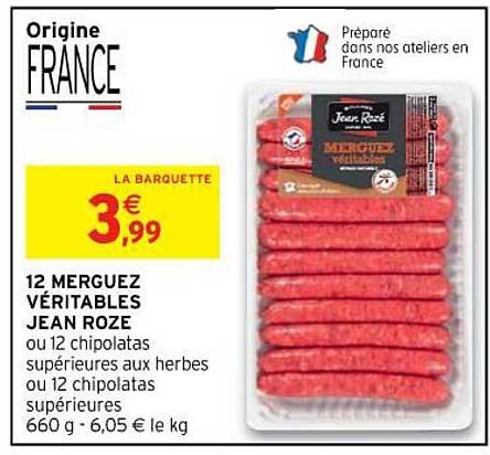 12 merguez véritables jean rozé