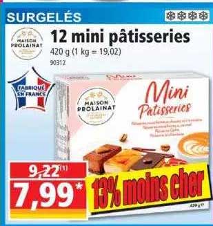 12 mini pâtisseries maison prolainat