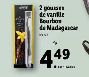 2 gousses de vanille bourbon de madagascar
