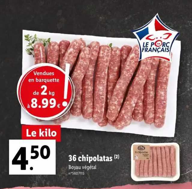 36 Chipolatas