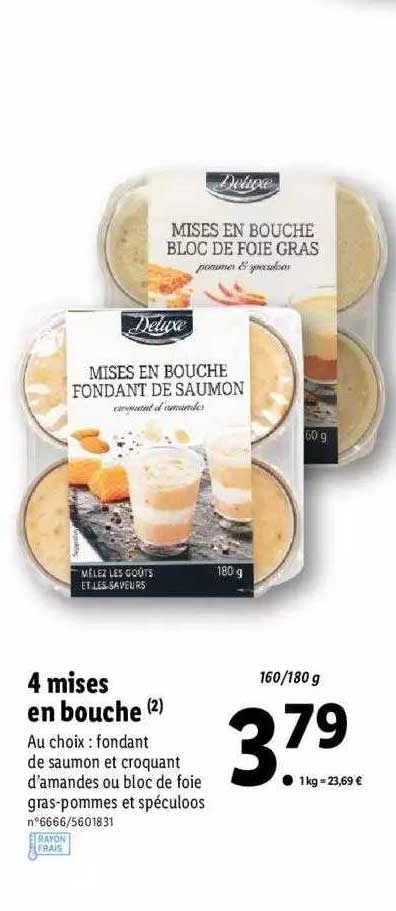 4 mises en bouche deluxe