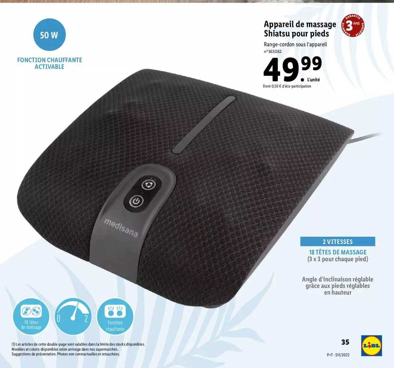 appareil de massage shiatsu pour pieds