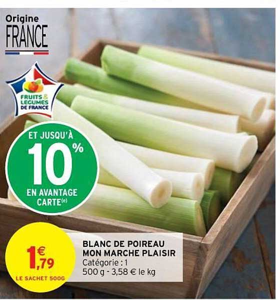 blanc de poireau mon marché plaisir