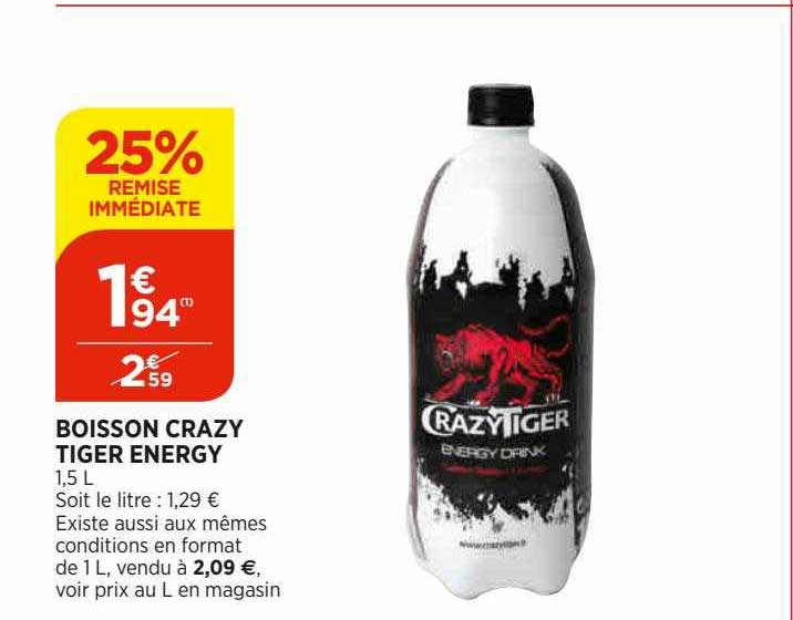 Boisson Crazy Tiger Energy