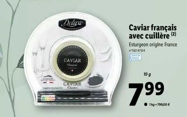 Caviar Français Avec Cuillère Deluxe