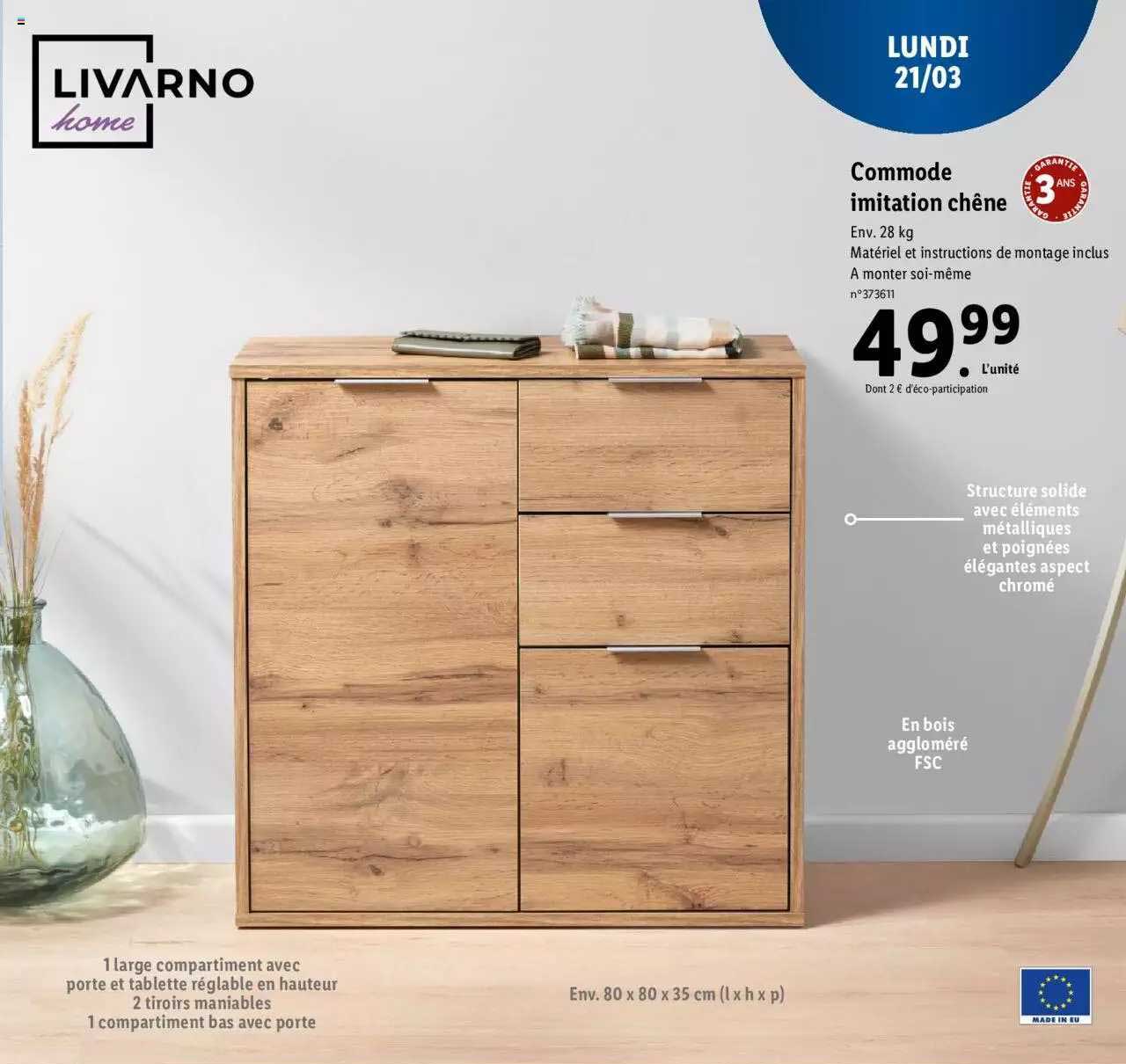 Commode Imitation Chêne