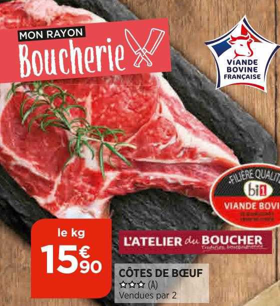 côtes de bœuf l'atelier du boucher