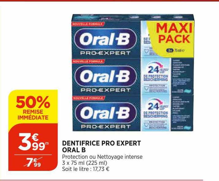 dentifrice pro expert oral b