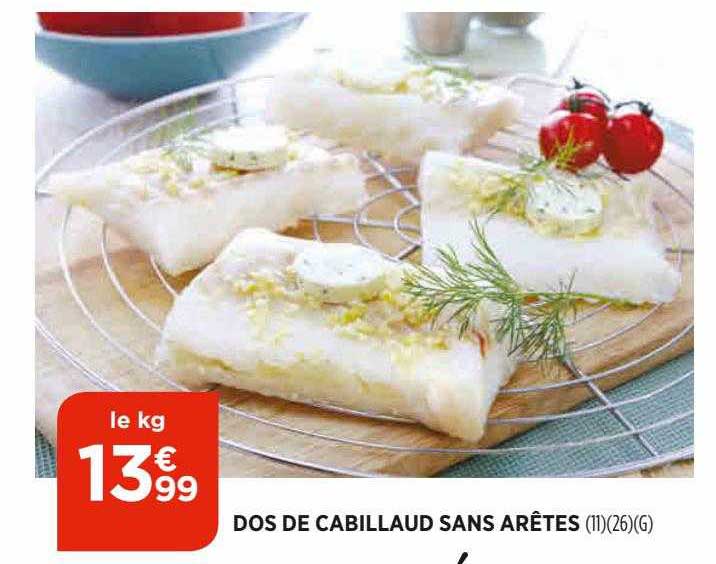 dos de cabillaud sans arêtes