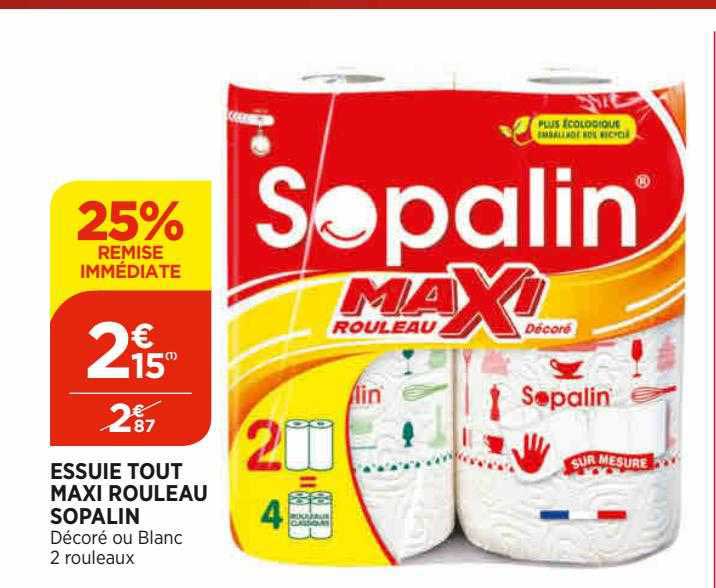 essuie tout maxi rouleau sopalin