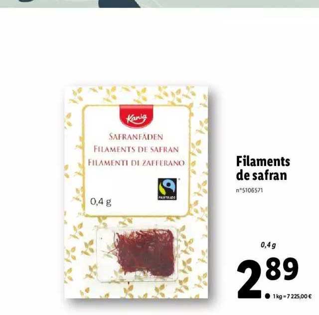 filaments de safran