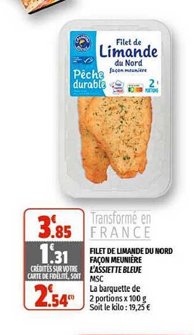 filet de limande du nord façon meunière l'assiette bleue msc