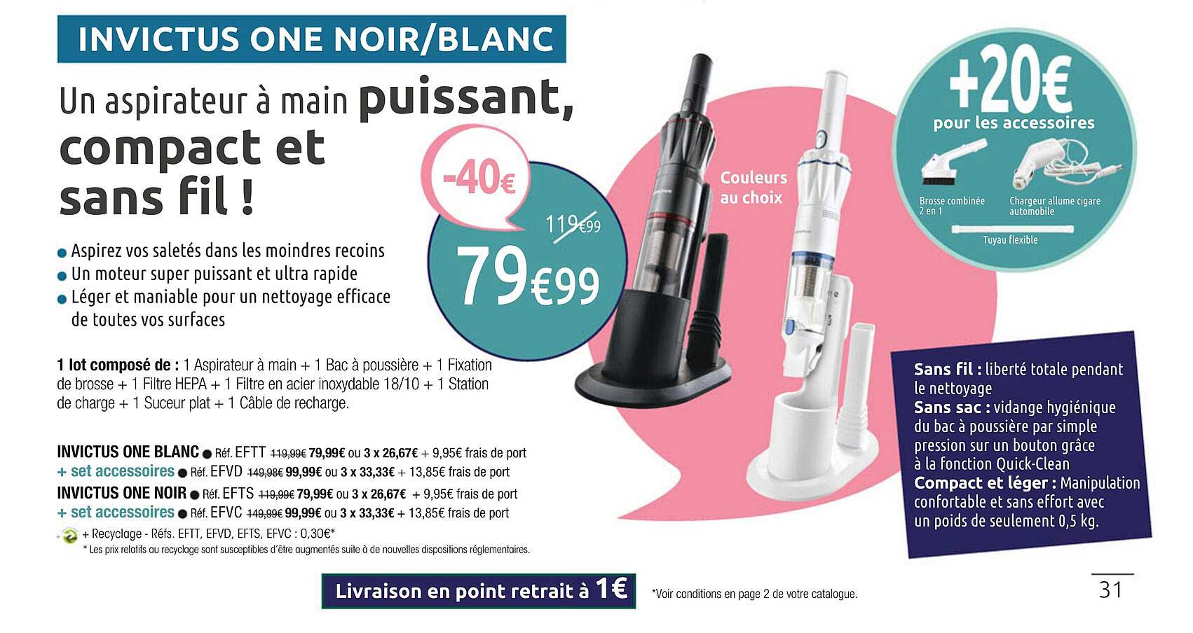 invictus one noir - blanc