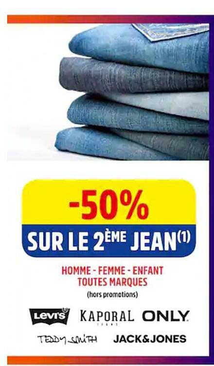 Jean Homme - Femme - Enfant Levi's, Kaporal, Only, Teddy Smith, Jack&jones