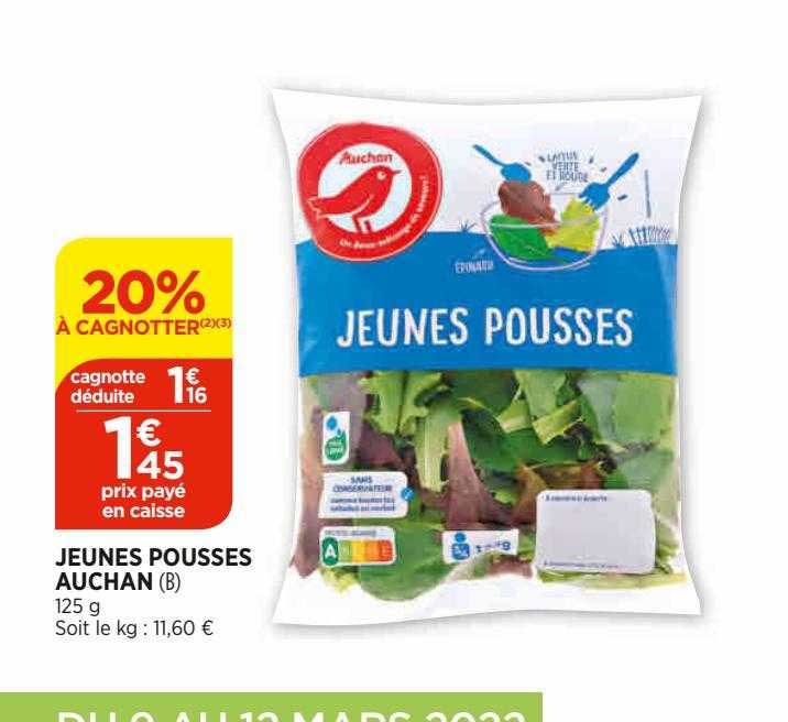 jeunes pousses auchan