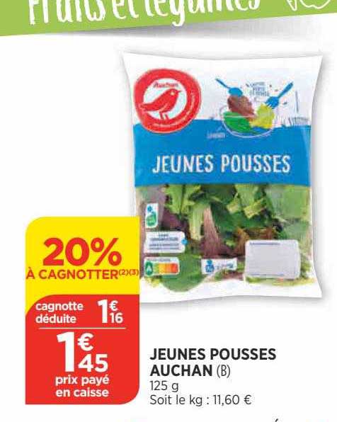 jeunes pousses auchan