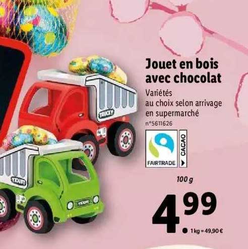 Jouet En Bois Avec Chocolat