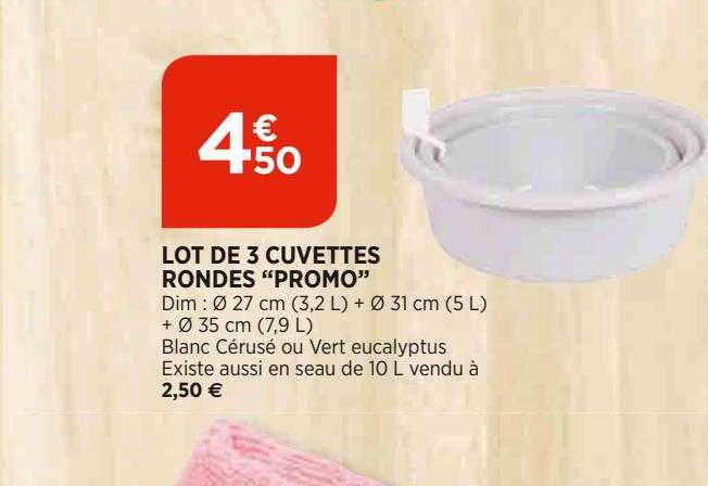 Lot De 3 Cuvettes Rondes "promo"
