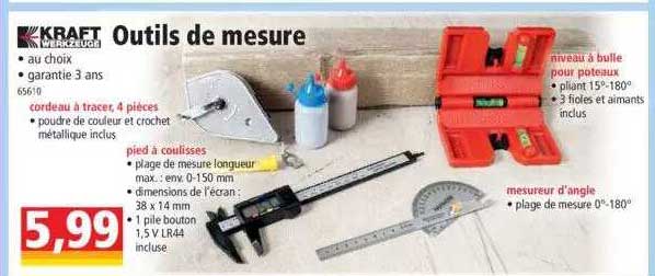 outils de mesure kraft werkzeuge