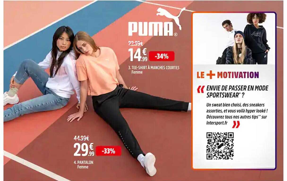 Pantalon Femme , Tee-shirt à Manche Courtes Femme Puma
