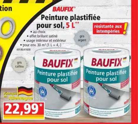 peinture plastifiée pour sol, 5l baufix