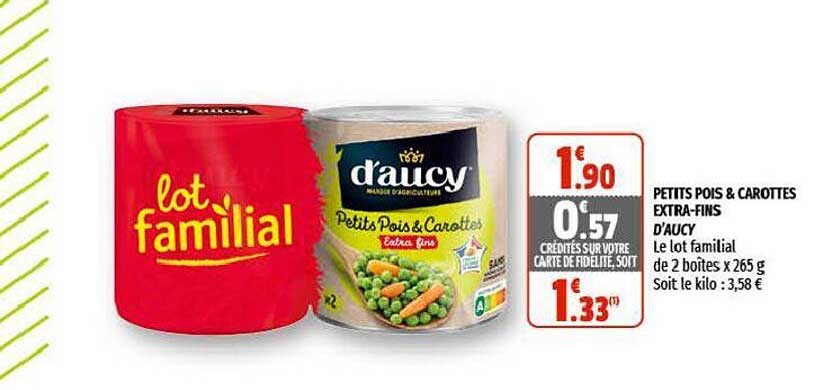 petits pois & carottes extra-fins d'aucy