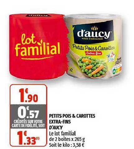 petits pois & carottes extra-fins d'aucy
