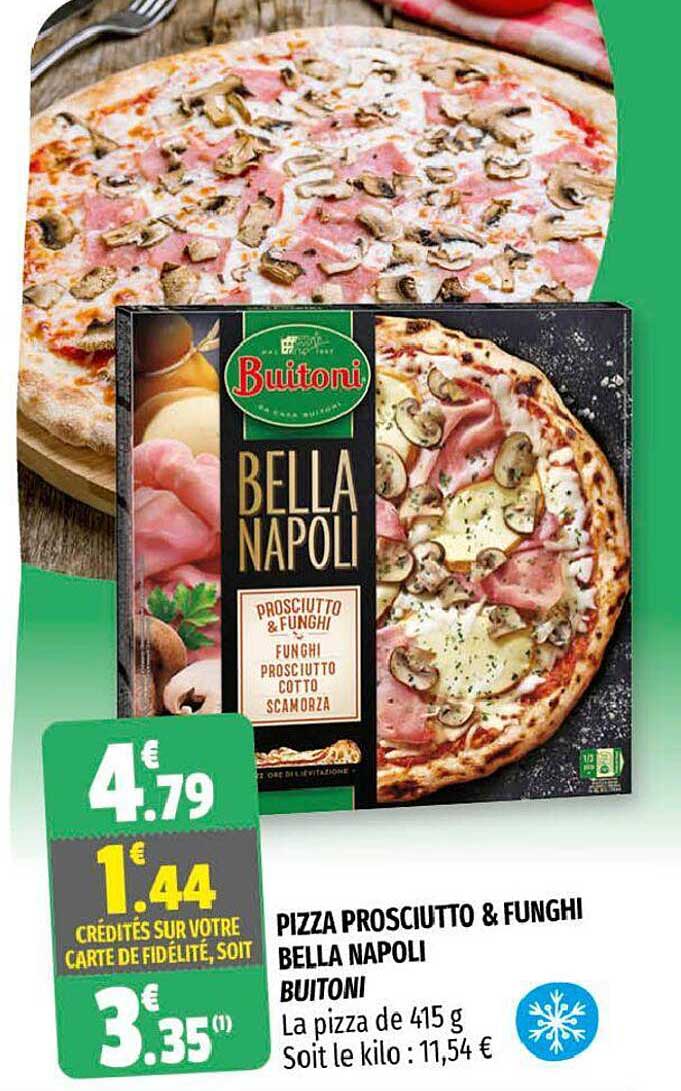 pizza prosciutto & funghi bella napoli buitoni