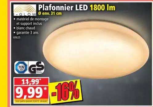 plafonnier led 1800 lm i-glow