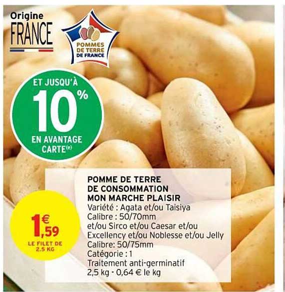 pomme de terre de consommation mon marché plaisir
