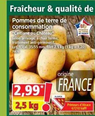 Pommes De Terre De Consommation "celtiane Ou Château"