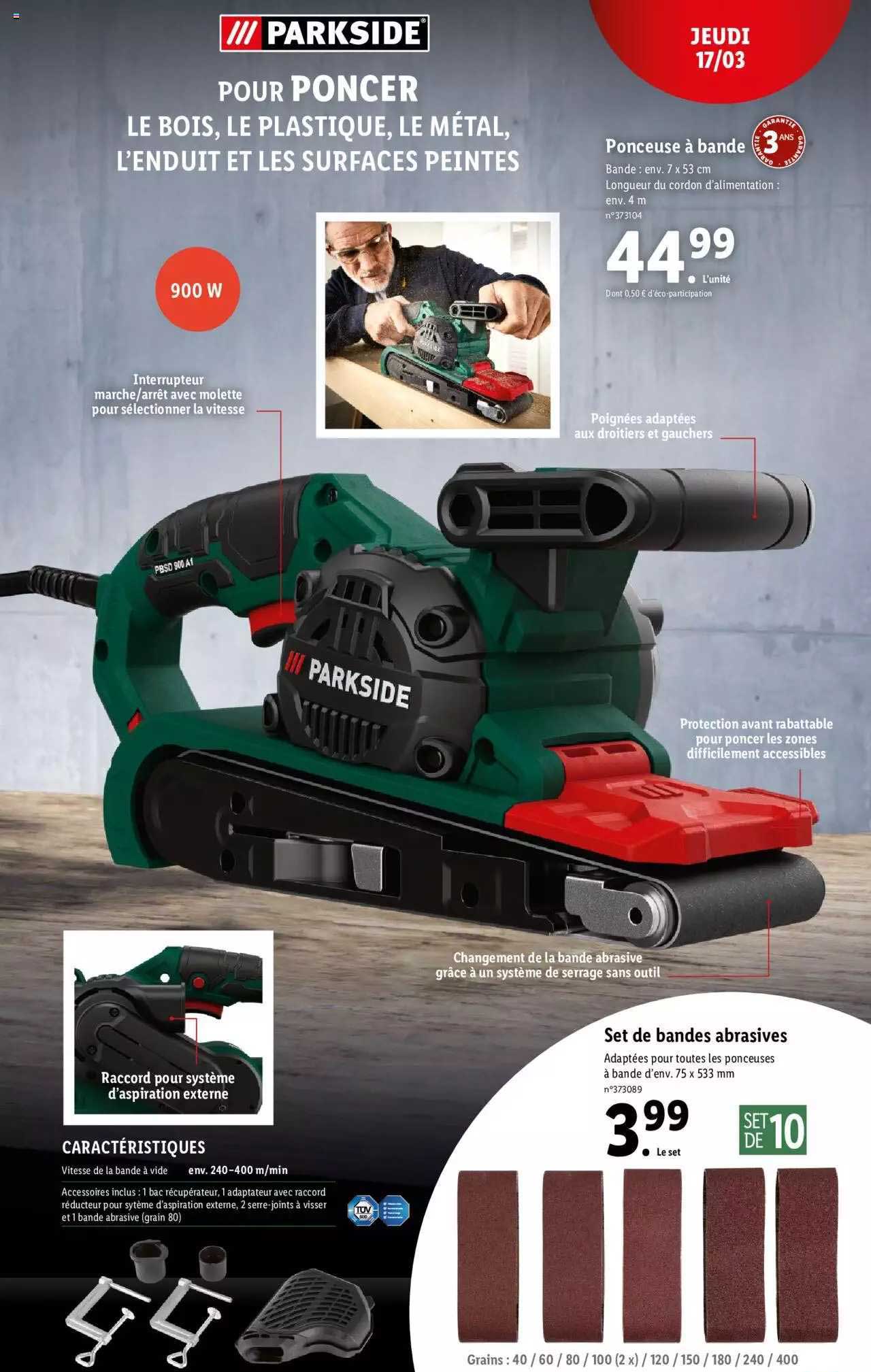 Ponceuse à Bande Parkside