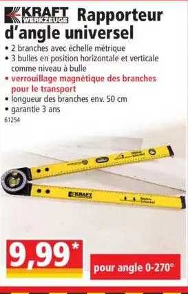 rapporteur d'angle universel kraft werkzeuge