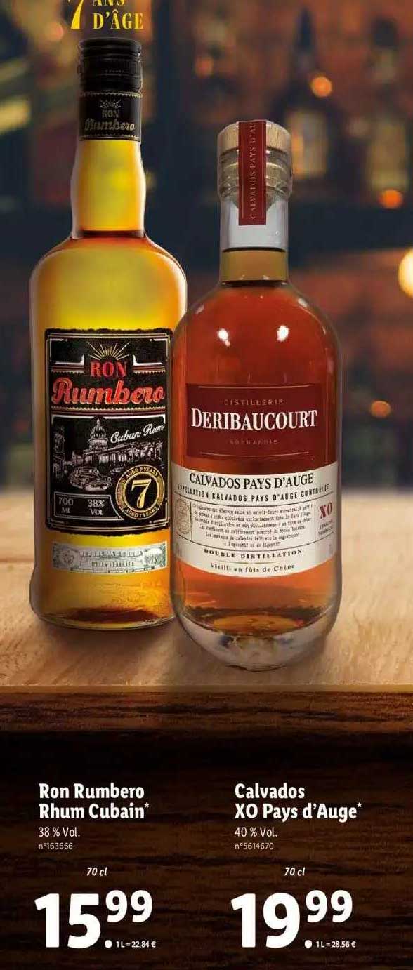Ron Rumbero Rhum Cubain, Calvados Xo Pays D'auge