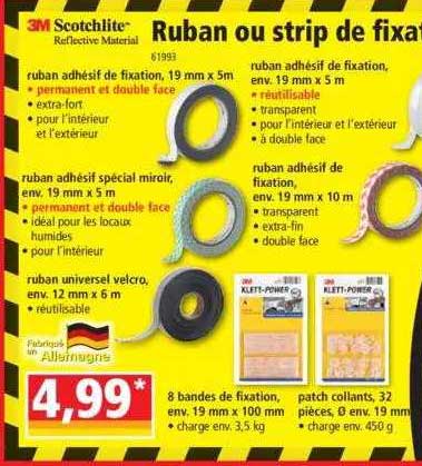 ruban ou strip de fixation 3m
