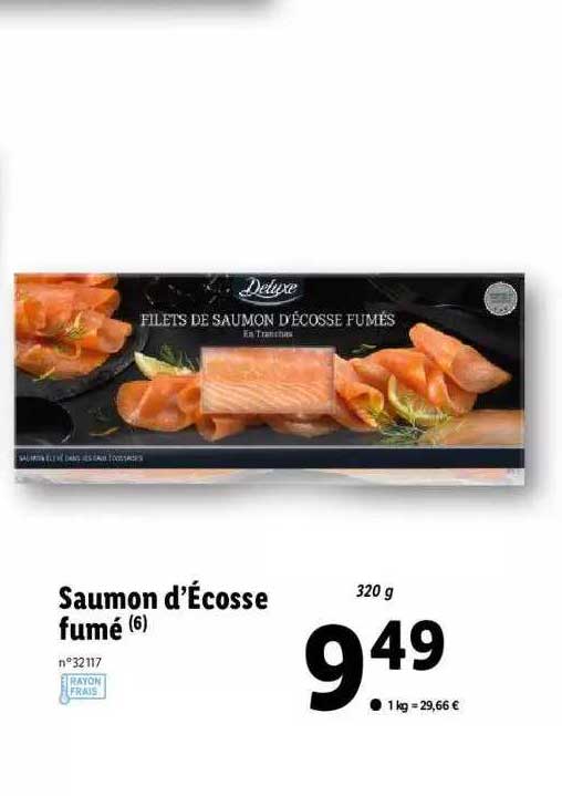 saumon d'écosse fumé deluxe