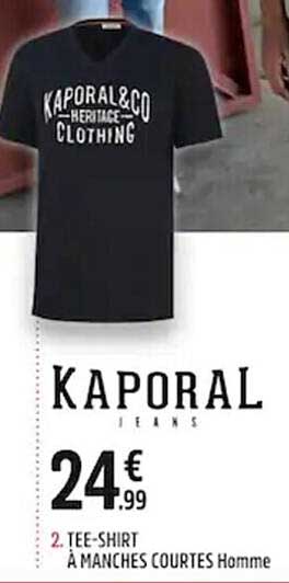 tee-shirt à manches courtes homme kaporal