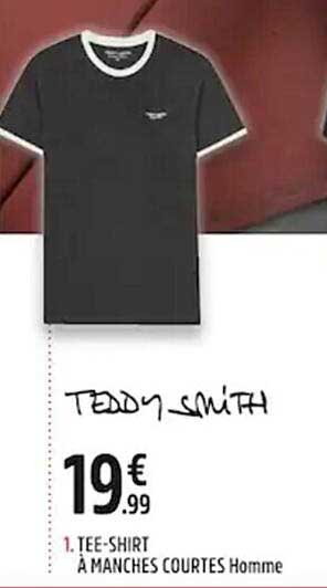 tee-shirt à manches courtes homme teddy smith