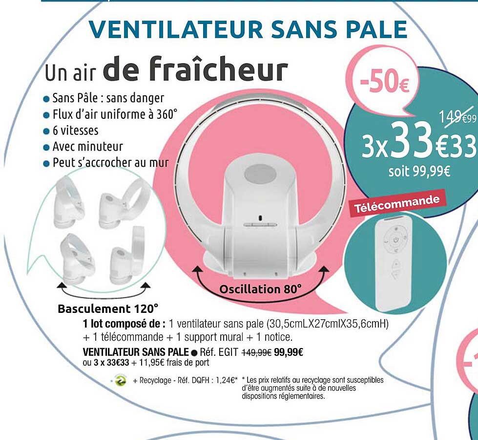ventilateur sans pale