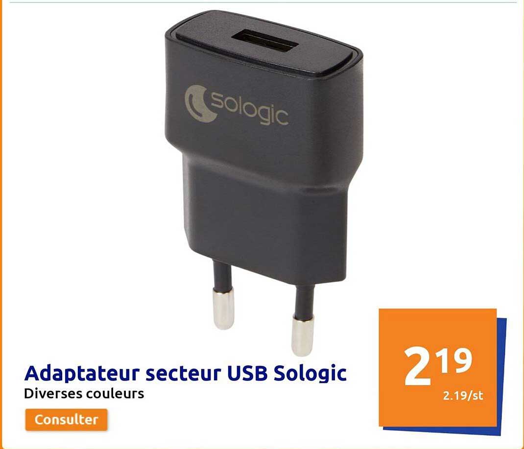 Adaptateur Secteur Usb Sologic