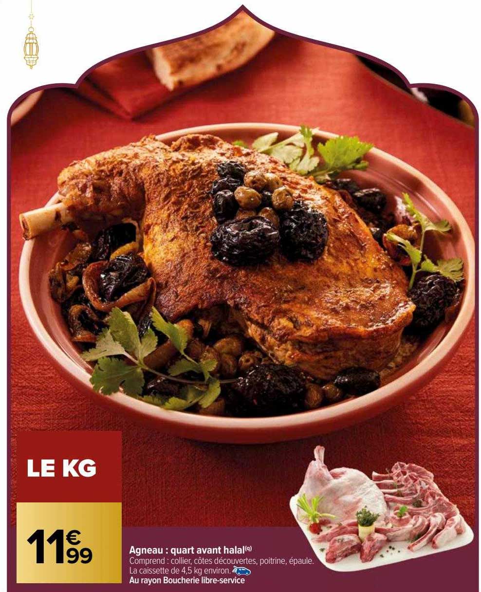 agneau : quart avant halal