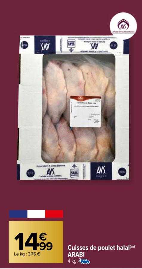 cuisses de poulet halal arabi