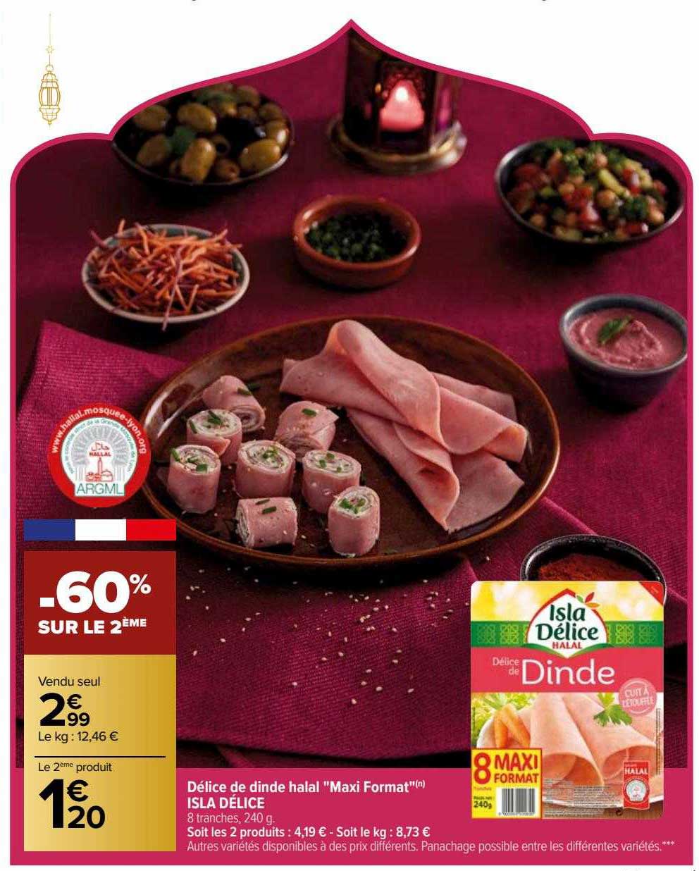 délice de dinde halal "maxi format" isla délice