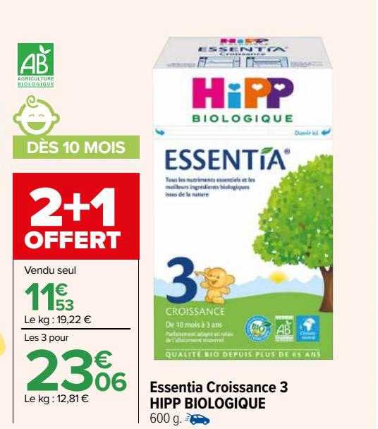 Essentia Croissance 3 Hipp Biologique