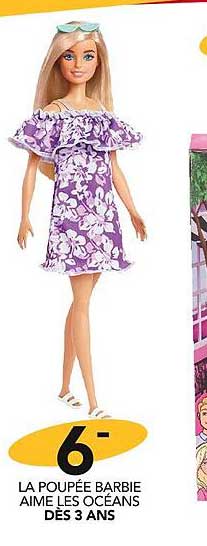 la poupée barbie aime les océans dès 3 ans