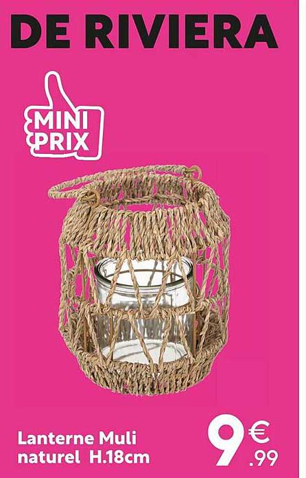 lanterne muli naturel h.18 cm