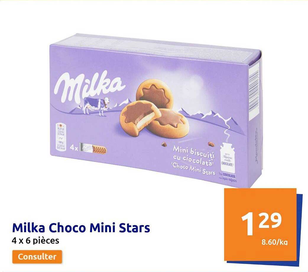 milka choco mini stars