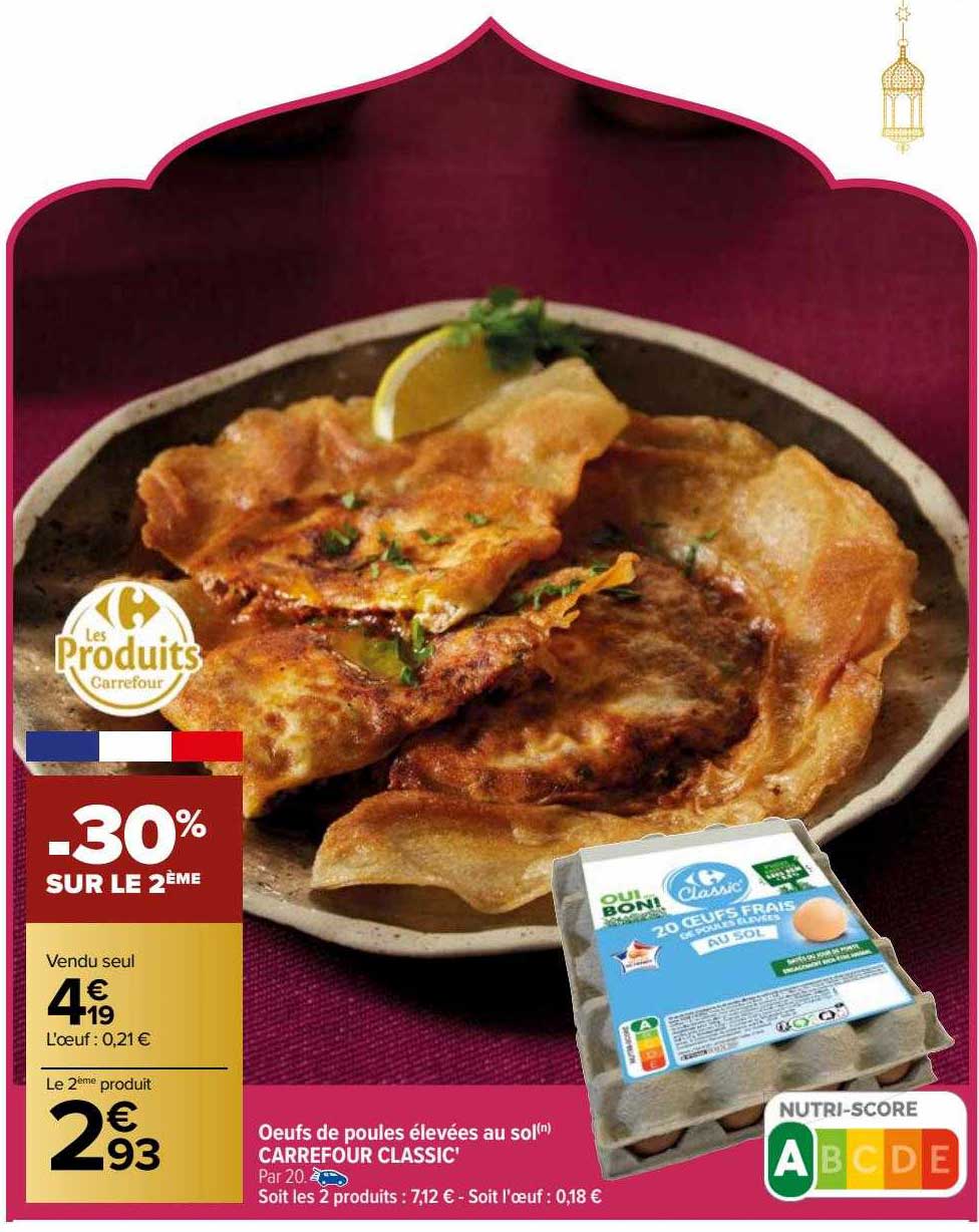 œufs De Poules élevées Au Sol Carrefour Classic'
