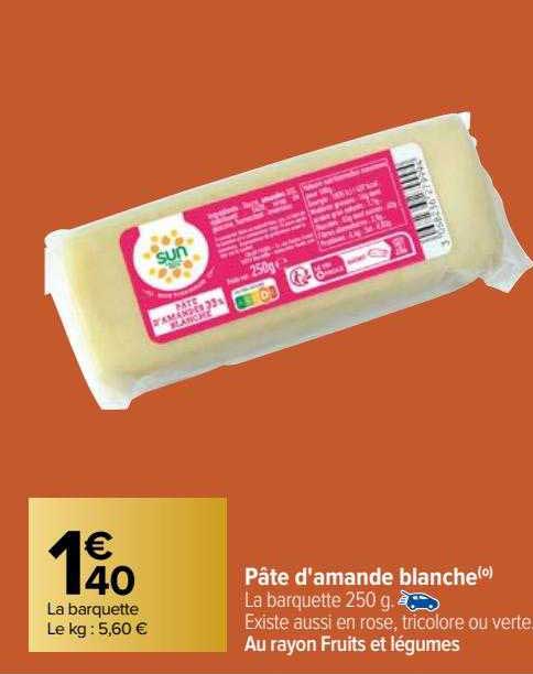 pâte d'amande blanche